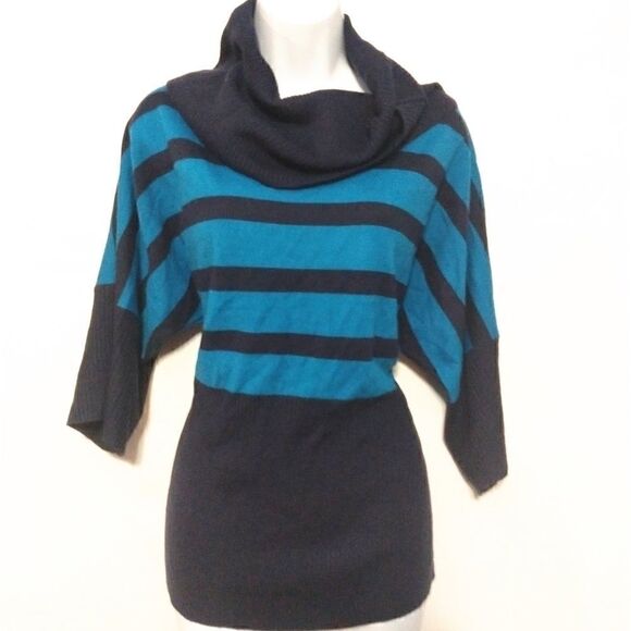 NWT Appraisal Large Dark blue light blue cowl neck - Picture 1 of 5
